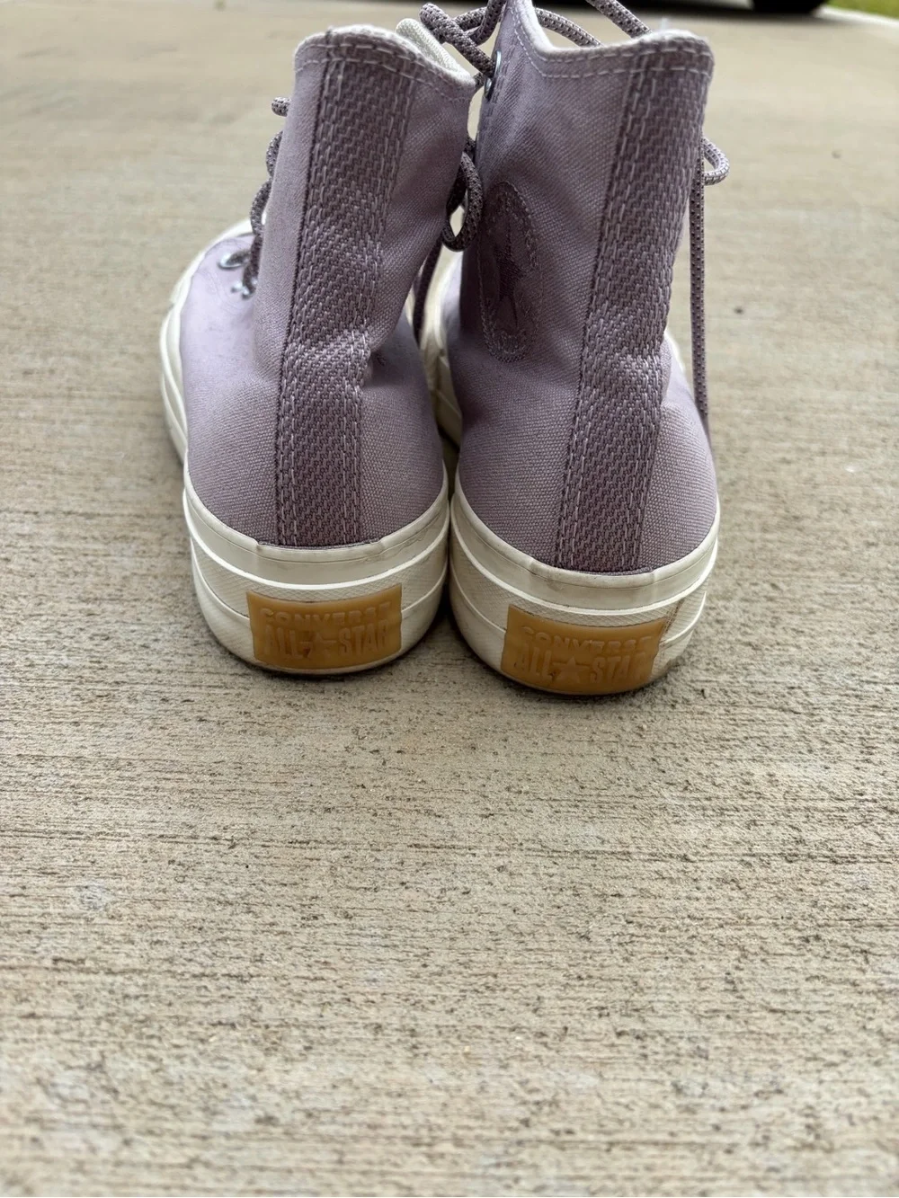 Converse Platform Chuck Taylor Move High Tops Lavender Lilac Canvas Sneakers 7.5